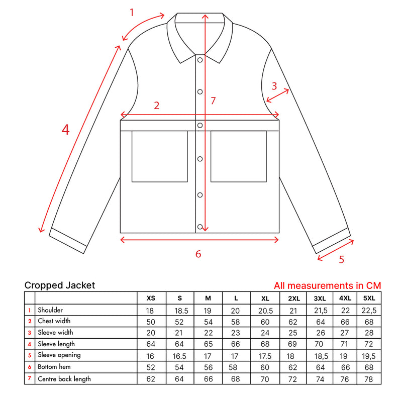 Cropped Collared Jacket - Karoo Double Cloth