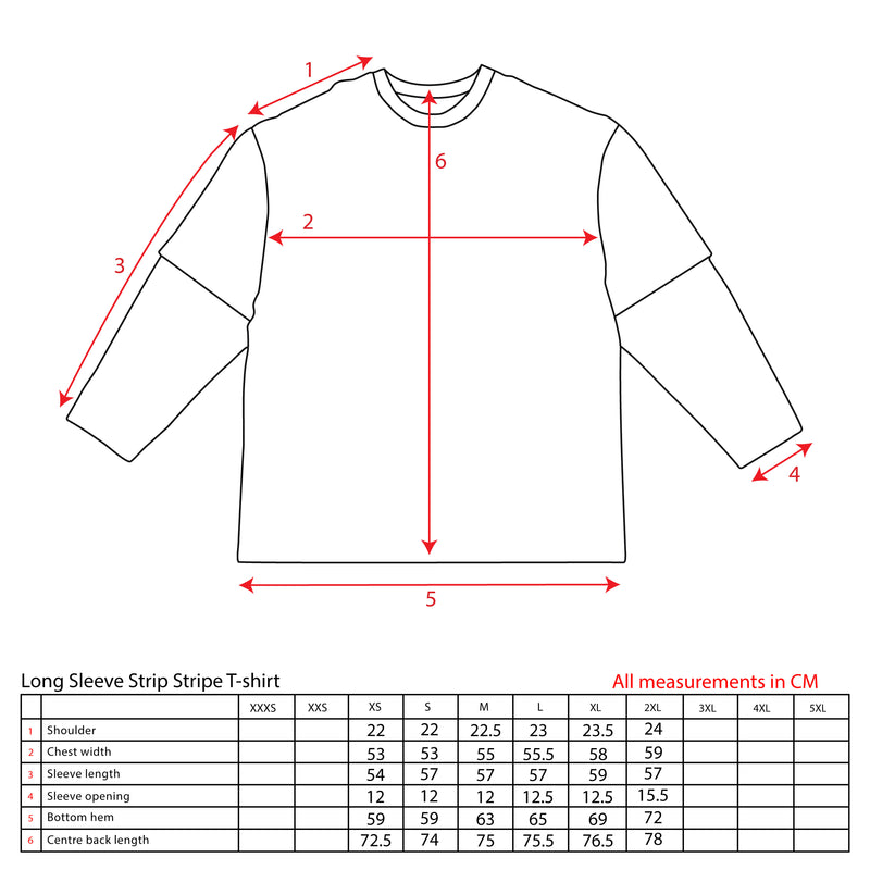 Long Sleeve (L/S) Strip Stripe Mint & Brown Body ; Double Mint Sleeves T-shirt